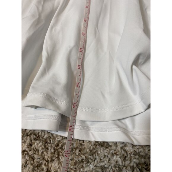 ⭐ 3/$15 Oalka Small White Workout Tennis Skort with Pocket Mesh Shorts - Picture 8 of 9